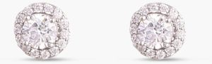 ROUND CZ SOLITAIRE AND HALO JACKET SILVER STUD EARRINGS