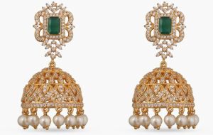 Abirami Nakshatra CZ Jhumka Earrings