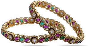 Basudha Antique Multi Stone Bangles