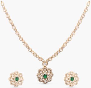 Calla Floral Kundan Necklace Set