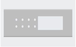8M Solid Aluminum Cover Plate with 8 holes + 4M Window