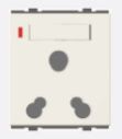 16a 6a 3-pin shuttered integral socket switch