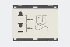 Shaver Socket 220V/110V - 3 Module