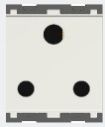 Socket 16A 3-Pin-only Shuttered - 2 Module
