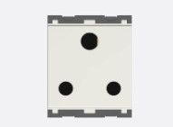 Socket 25A 3-Pin-only Shuttered - 2 Module