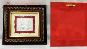 Laxmi Ganesh Silver Frame