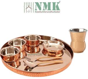 copper dinner thali set