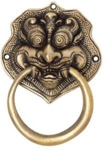 Brass Dragon Face Door Knocker