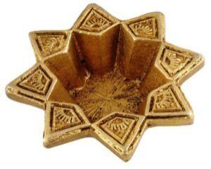 Brass Starry Flower Oil Lamp Diwali Decoration Gift