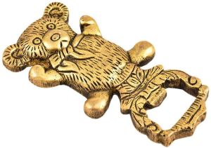 Brass Teddy Bear Bottle Opener