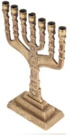 Menorah Made Of Solid Brass From The Holy Land