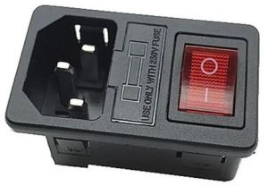 AC Power Inlet Socket Switch With Fuse