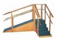 WOODEN EXERCISE CORNER STAIR CASE WITH RAMP