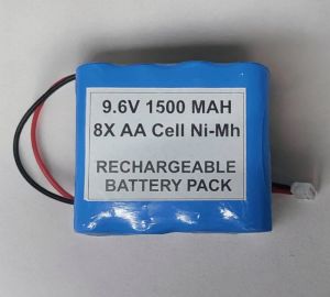 9.6V 1500 mAh 8X AA Cell Ni-MH Rechargeable Battery Pack