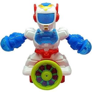 patoys dancing robot 3d lights rotating wheels music toy