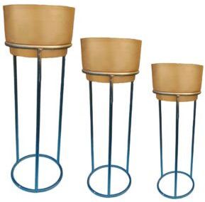 Round Copper Hammer Metal Stand