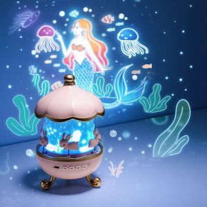 ROTATING CABIN PROJECTOR MUSIC LAMP FOR KIDS