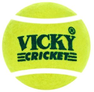 VICKY CRICKET (PACK OF 6) LIGHT TENNIS BALL - FLUORESCENT YELLOW