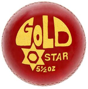 VICKY GOLD STAR (PACK OF 1) LEATHER BALL - RED