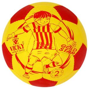 VICKY GOLD STAR SIZE-2 FOOTBALL - YELLOW-RED