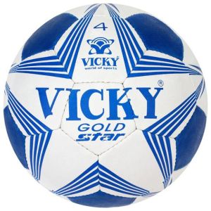 VICKY GOLD STAR SIZE-4 FOOTBALL - BLUE-WHITE