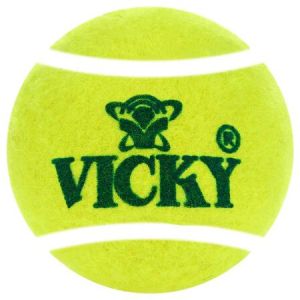 VICKY HEAVY WEIGHT (PACK OF 6) HEAVY TENNIS BALL - FLUORESCENT YELLOW