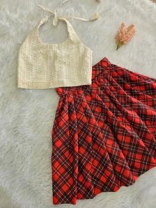 6-10 years skirt top set