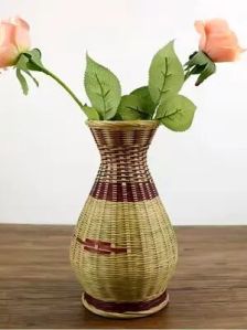 Bamboo And Cane Flower Vase