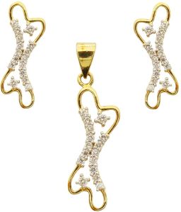 diamond earring pendent set