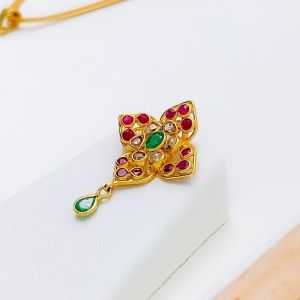 FESTIVE VIBRANT POLKI PENDANT SET