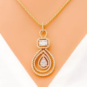 MOD MULTI-DROP DIAMOND PENDANT SET