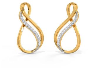 Twin Infinity Diamond Drop Earrings