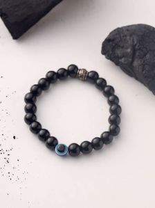 Evil Eye Bracelet with Black Beads