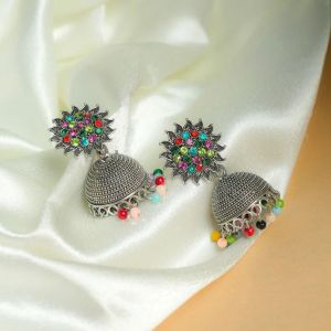 Oxidized Silver Jhumka