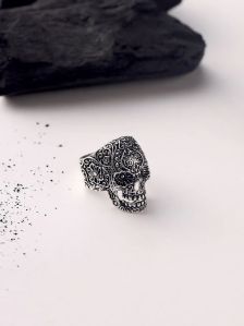 Skull Shape Silver Plated Ring for Men