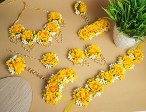 Yellow Floral Handmade Jewelry Set