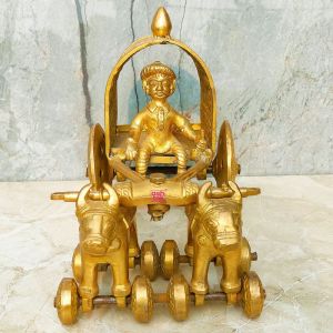 Antic Finish Brass Bullock Cart