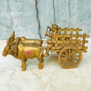 Brass Cow Cart