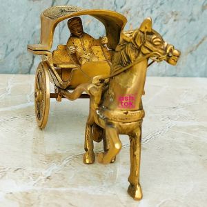 Brass Horse Cart