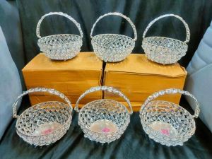 Crystal Basket German Silver