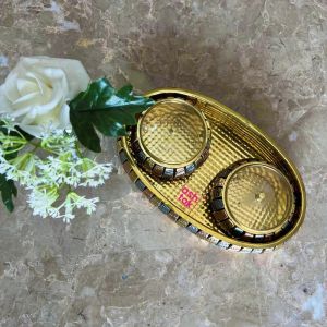 Brass And Copper Bowl Tray Gift Set