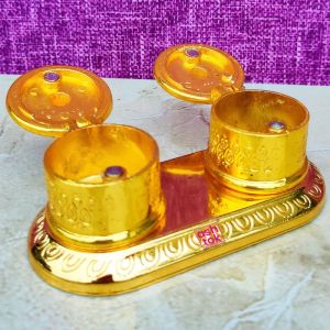 Round Shaped Double Sindoor Box