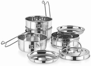 Tiffen Set Of 4 Box Stainless Steel Traveling Tiffin