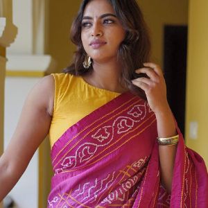 cotton bandhani saree