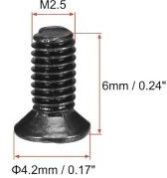 Laptop M2.5x6 Width 2.5MM Height 6MM Screw