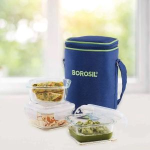 Borosil Glass Lunch Box Set of 3