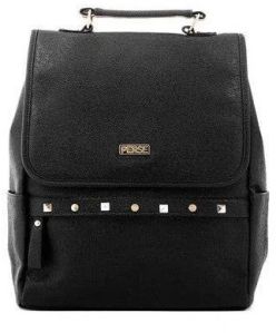 Perse Fashion Womens Back Pack Bag 900 Saffiano Black