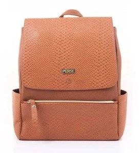 Perse Womens Fashion Back Pack Bag 630 Camel