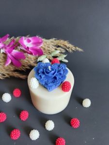 Decorative Pillar Candle Heart Flower