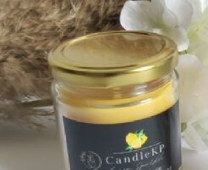 Premium Lemon Sparkle scented jar candles Round Jar